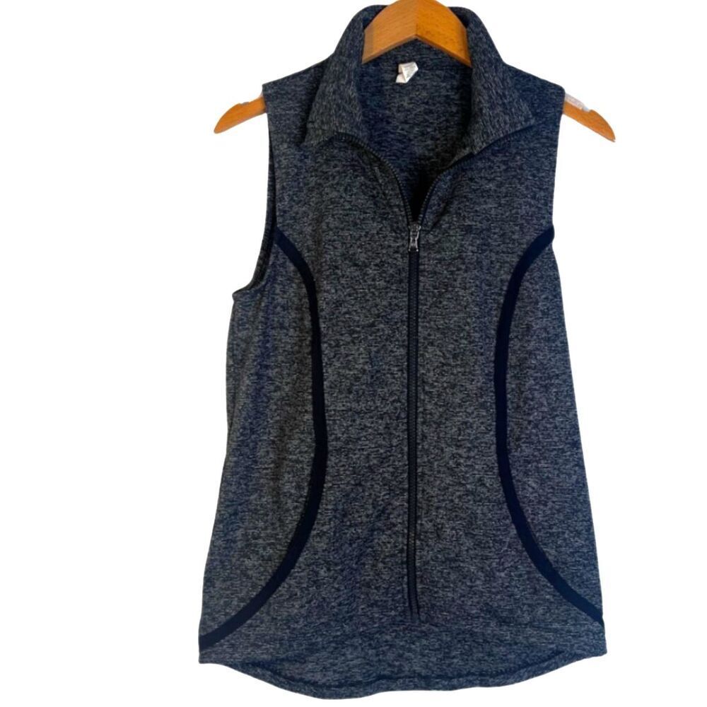 Under Armour Gray Sleeveless Full Zip Athletic Sweater Vest Size Small